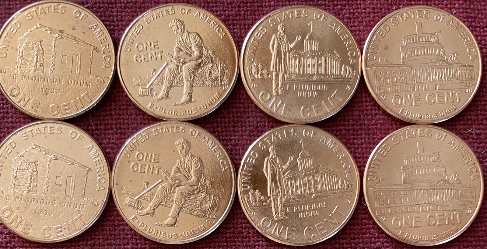 Complete Set Lincoln Bicentennial 2009 Cent Pennies from Mint Rolls P & D Mint
