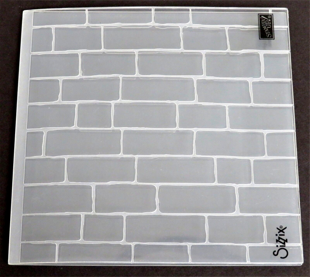 Stampin Up BRICK WALL Embossing Folder 6" x 6" TIEF Block Wall Bricks Design