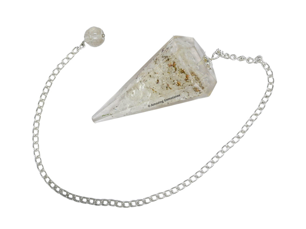 Clear Quartz Orgone Pendulum