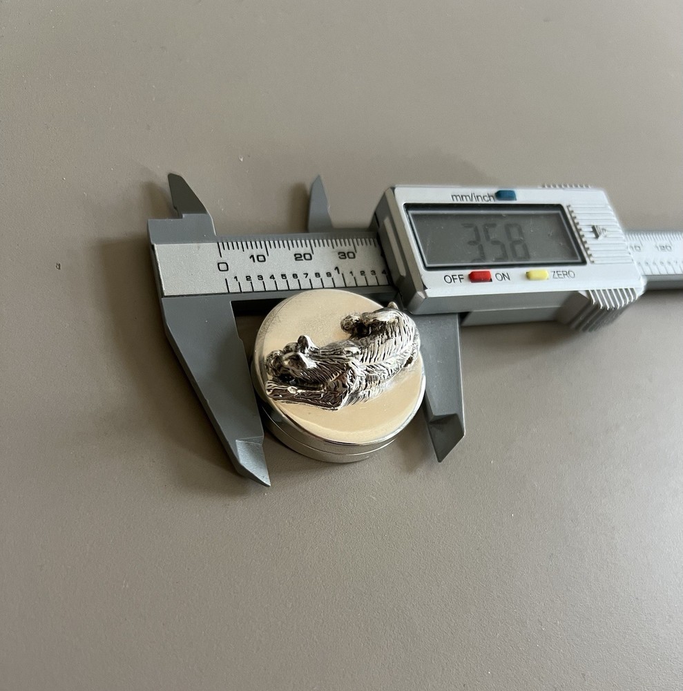 Solid Silver Scottie Dog Pill Snuff Box