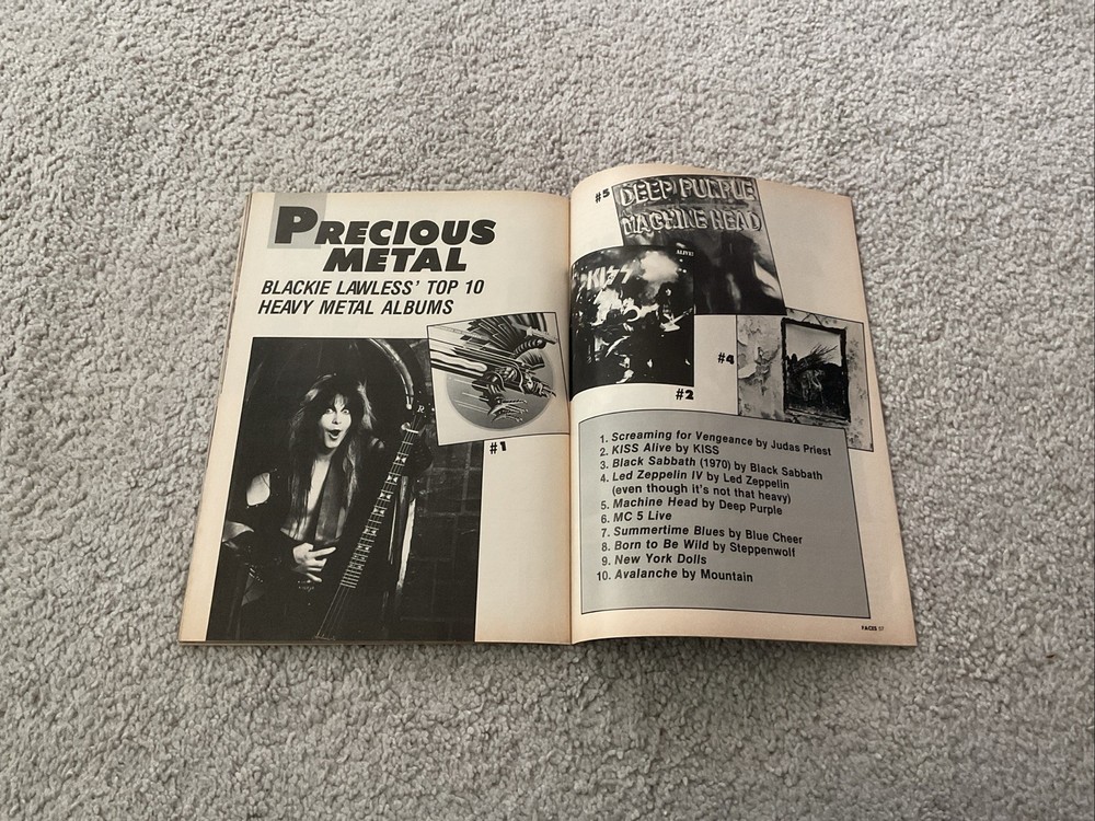 FACES METAL MUSCLE MAGAZINE FALL 1985 KISS VAN HALEN TWISTED SISTER MOTLEY CRUE