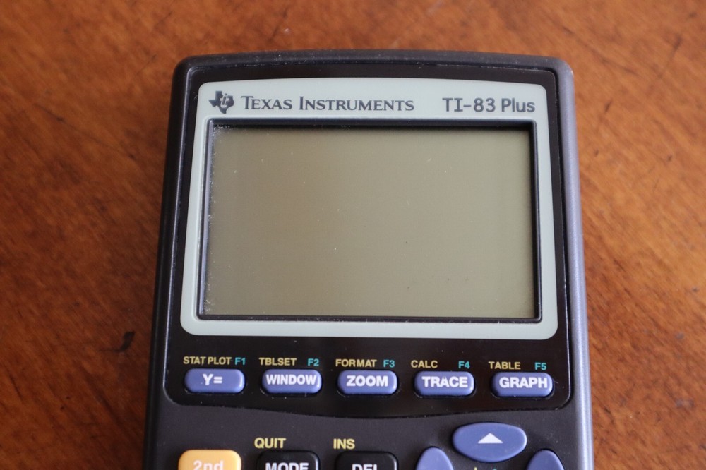 Texas Instruments TI-83 Plus Calculator Tested Black Lines Dead Pixel Lines