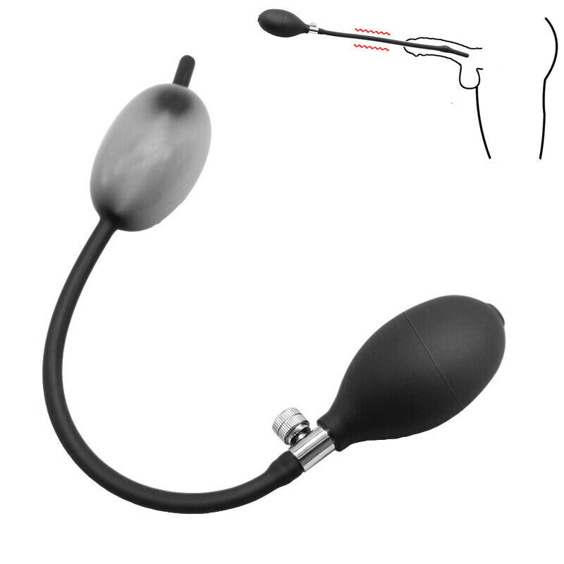 Men Silicone Inflatable insert Plug ring Stretcher Sounding Stretcher with Pump