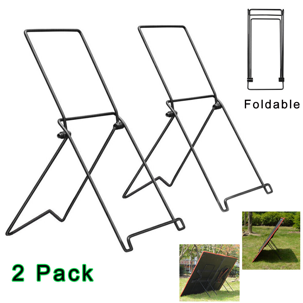 2PCS Solar Panel Stand Mounting Bracket Foldable Carbon Steel Brackets Outdoor