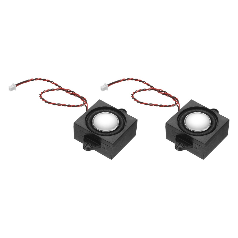 3W 4Ω Mini Speaker, 2PCS Full-Range Portable Micro Loudspeaker, Black Silver