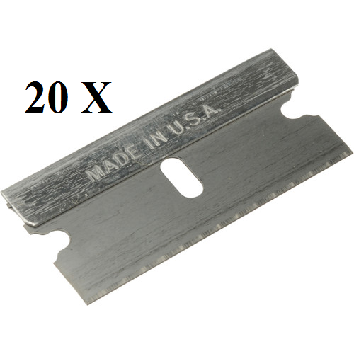 20 pc Razor Blades Single Edge Extra Sharp, Super Strong. MADE in USA!!