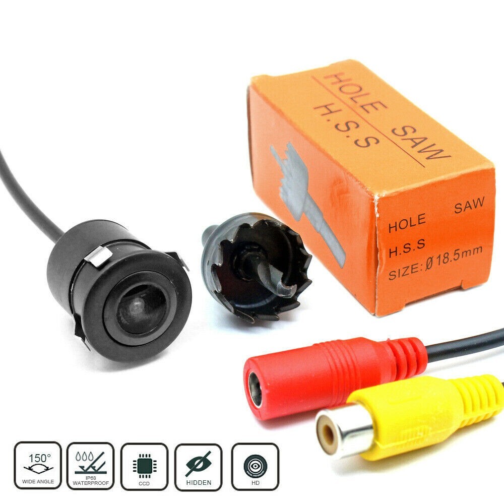 HD Backup Camera Flush Mount Waterproof Rear View Reverse LED Night Vision CMOS
