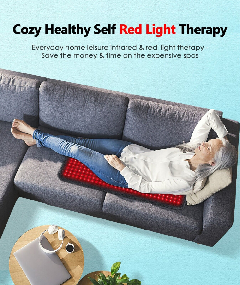 LED Red Light Therapy Pad Infrared Mat Device Back Full Body Muscle Pain Relief