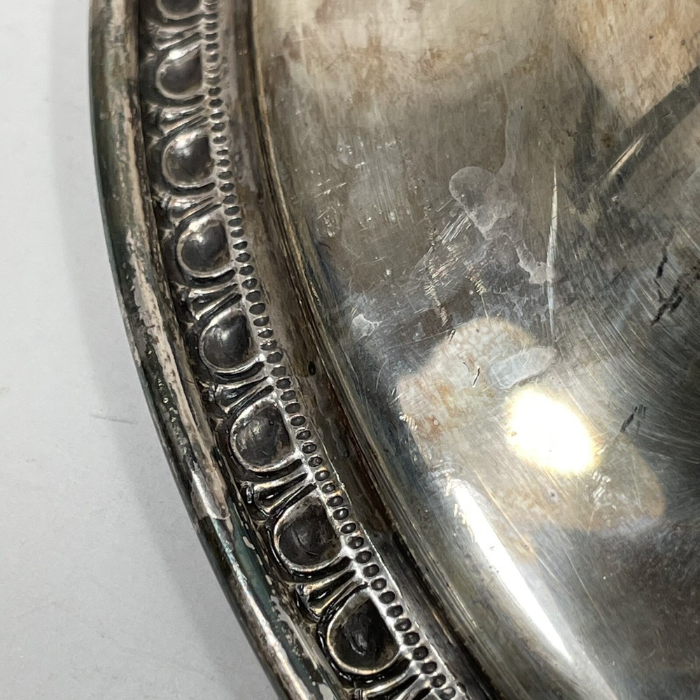 LBS Smith Co Silverplate Bowl 10.5" Vintage 1930-50s EPC Sheffield Rolled Edge