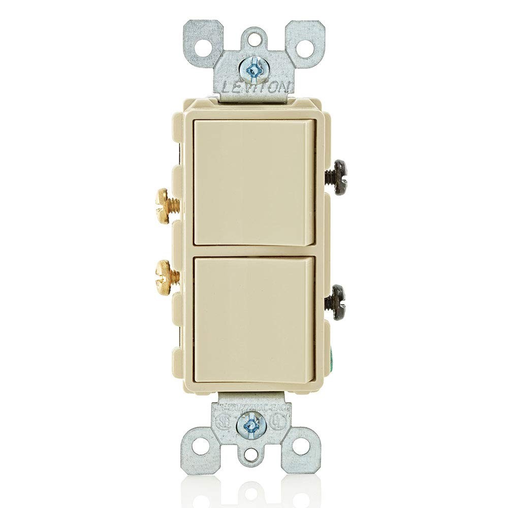 15 Amp, 120/277 Volt, Decora Single-Pole, AC Combination Switch, Commercial G...