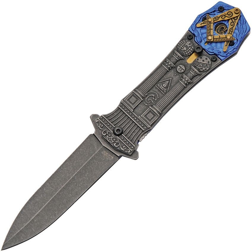 Classic Mason Pocket Knife Masonic Secrets Linerlock