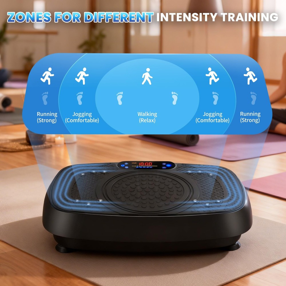 Vibration Plate Exercise Machine, Full Body Exercise Equipment, 199 Adjustabl...