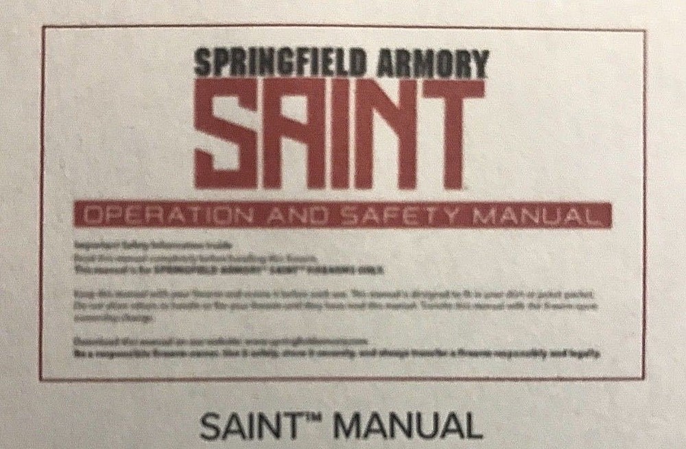 Springfield Armory Rifles Instruction Owners Users Manual SEE MORE BELOW