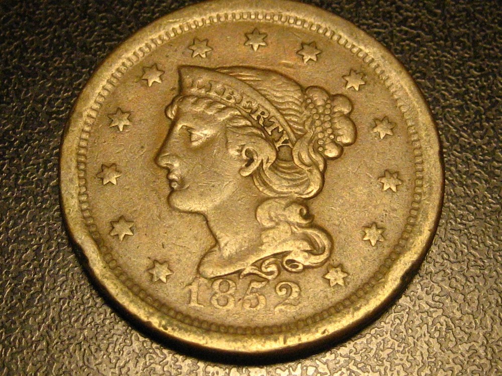1852 Braided Hair Large Cent