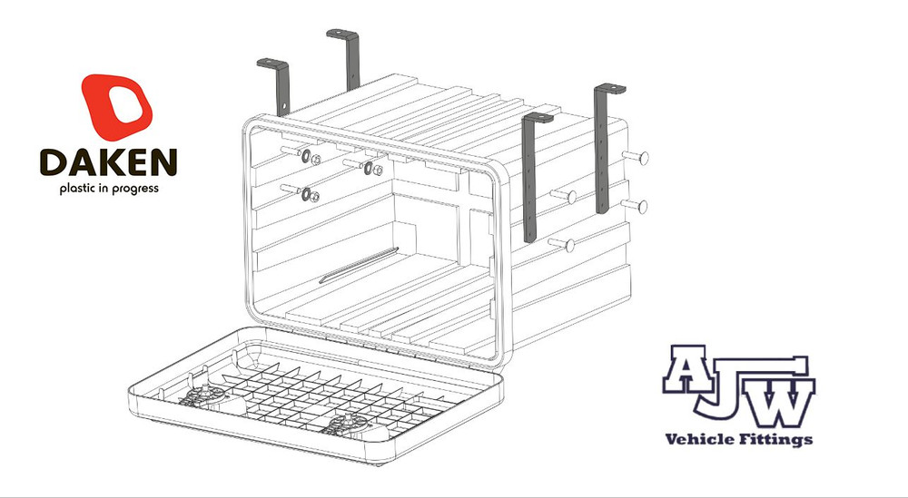 DAKEN Toolbox / Side Locker Fixing Brackets, Just, Arka, Welvet, Plastic Boxes