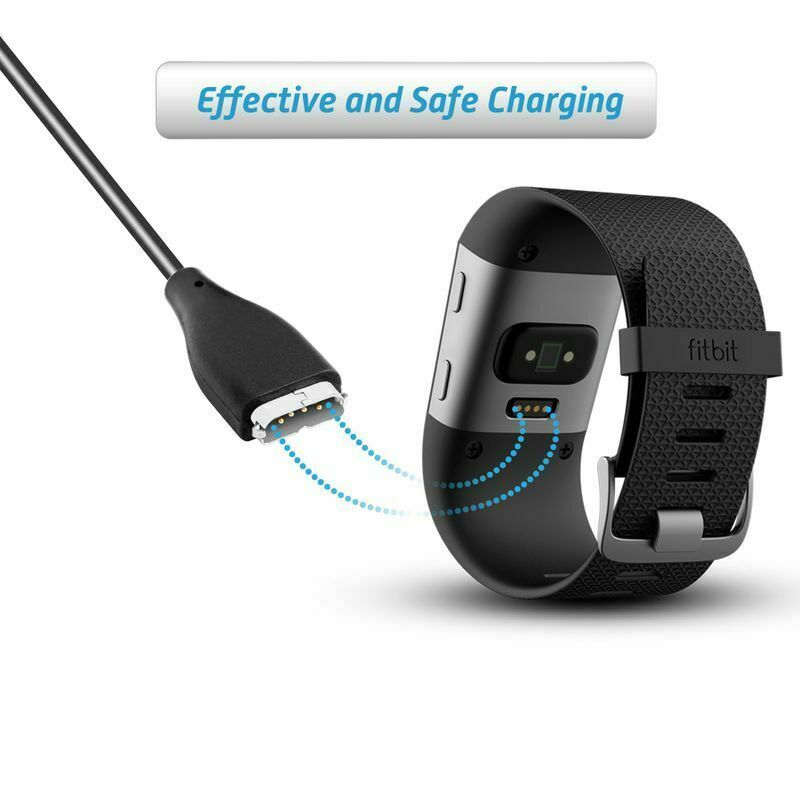 2 Pcs USB Charging Cable Cord Replacement Charger for Fitbit Surge Watch