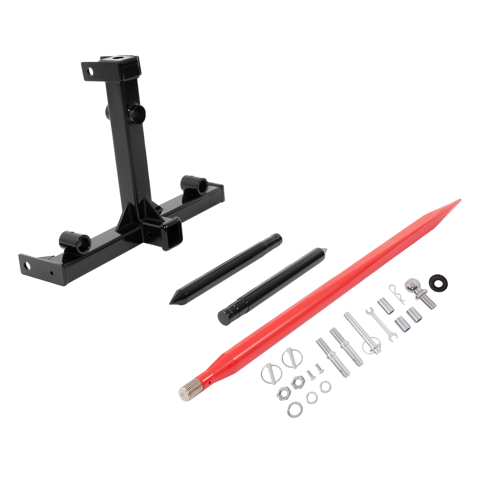 3 Point Hay Bale Spear Trailer Hitch Receiver For Cat 1 Tractor W/Gooseneck Ball