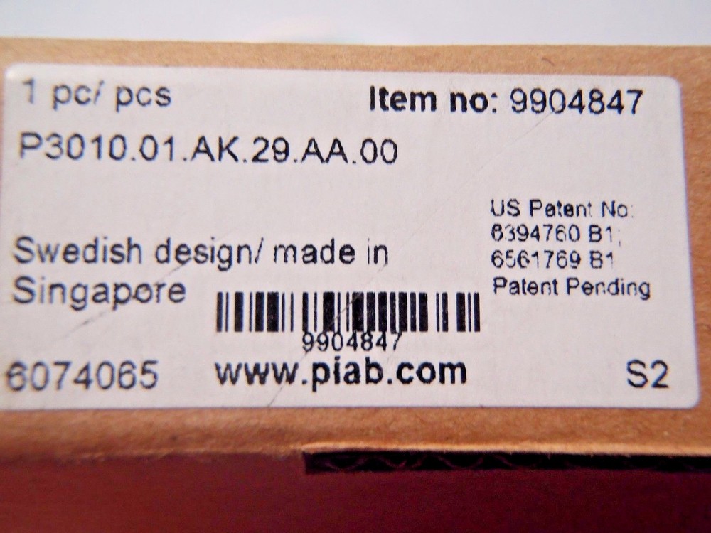 PIAB P3010.01.AK.29.AA.00 Vacuum Module Assembly 9904847
