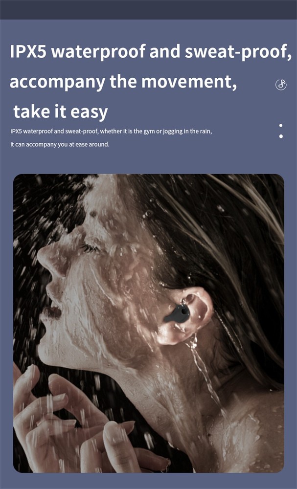 True Wireless Bone Conduction Headphones Bluetooth 5.3 Wireless Headset Earbuds