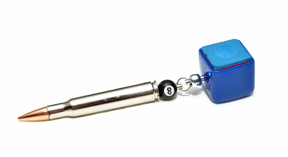 Silver Bullet Pocket Chalker Pool Billiard Cue Accessory BLUE