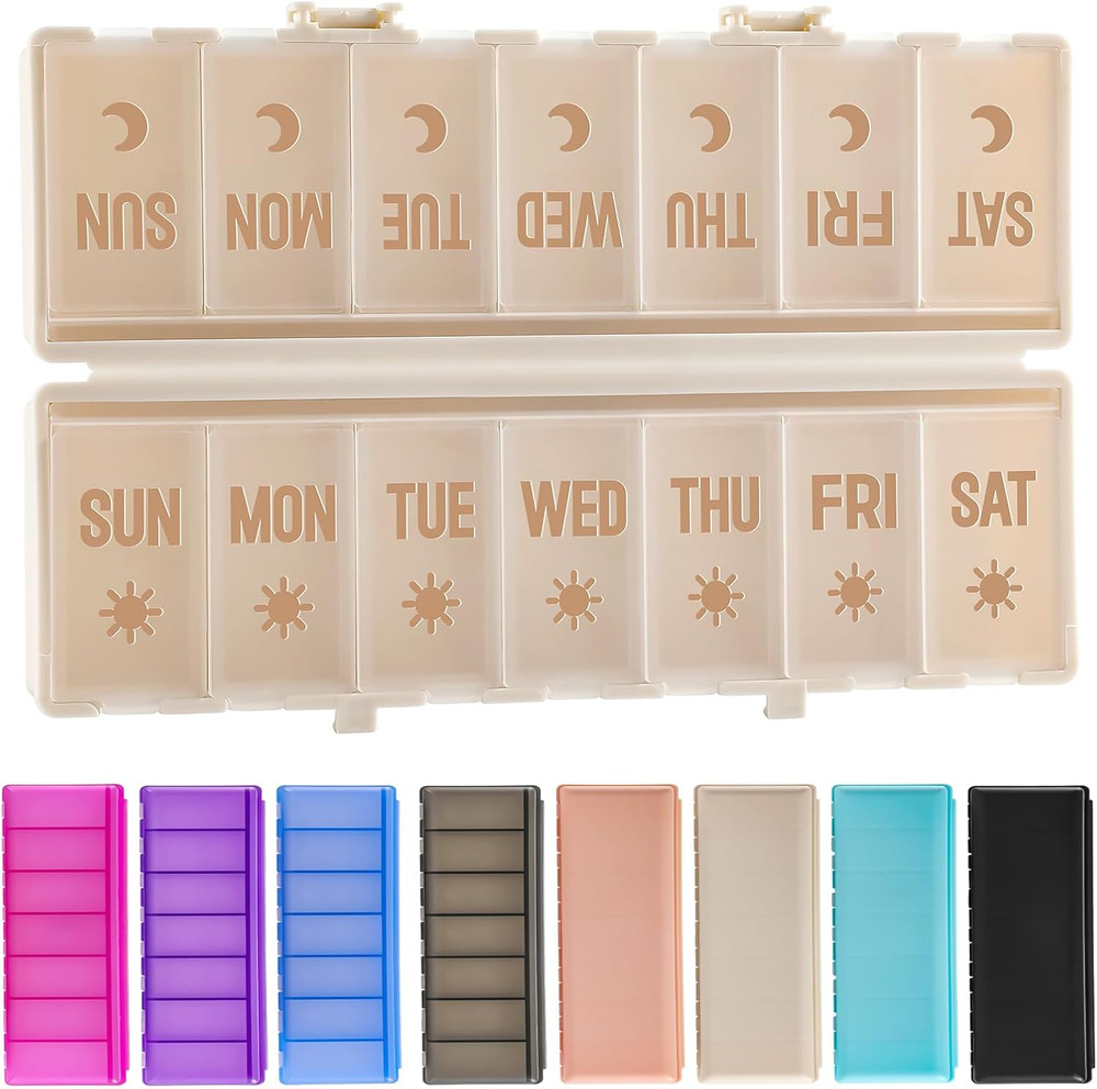 Foldable Pill Organizer 2 Times a Day