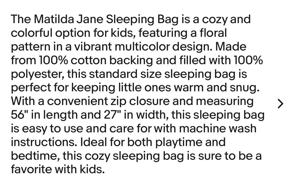 Matilda Jane Sleeping Bag