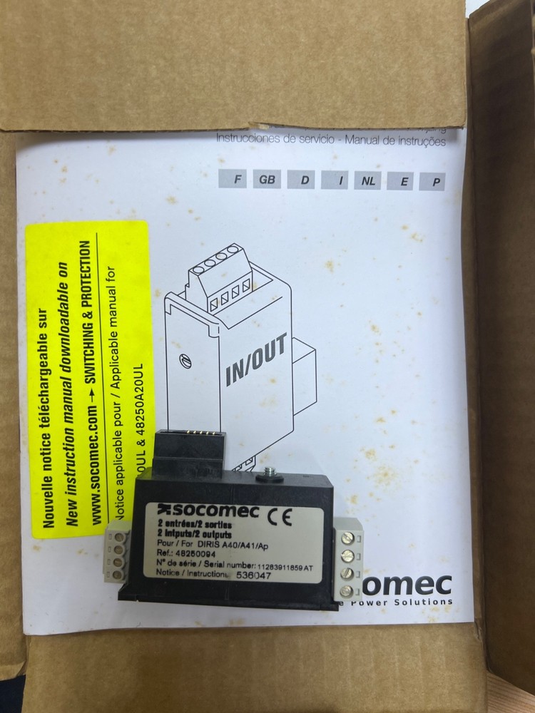 Socomec 4825-0094 Module 2IN/2OUT DIRIS A (48250094)