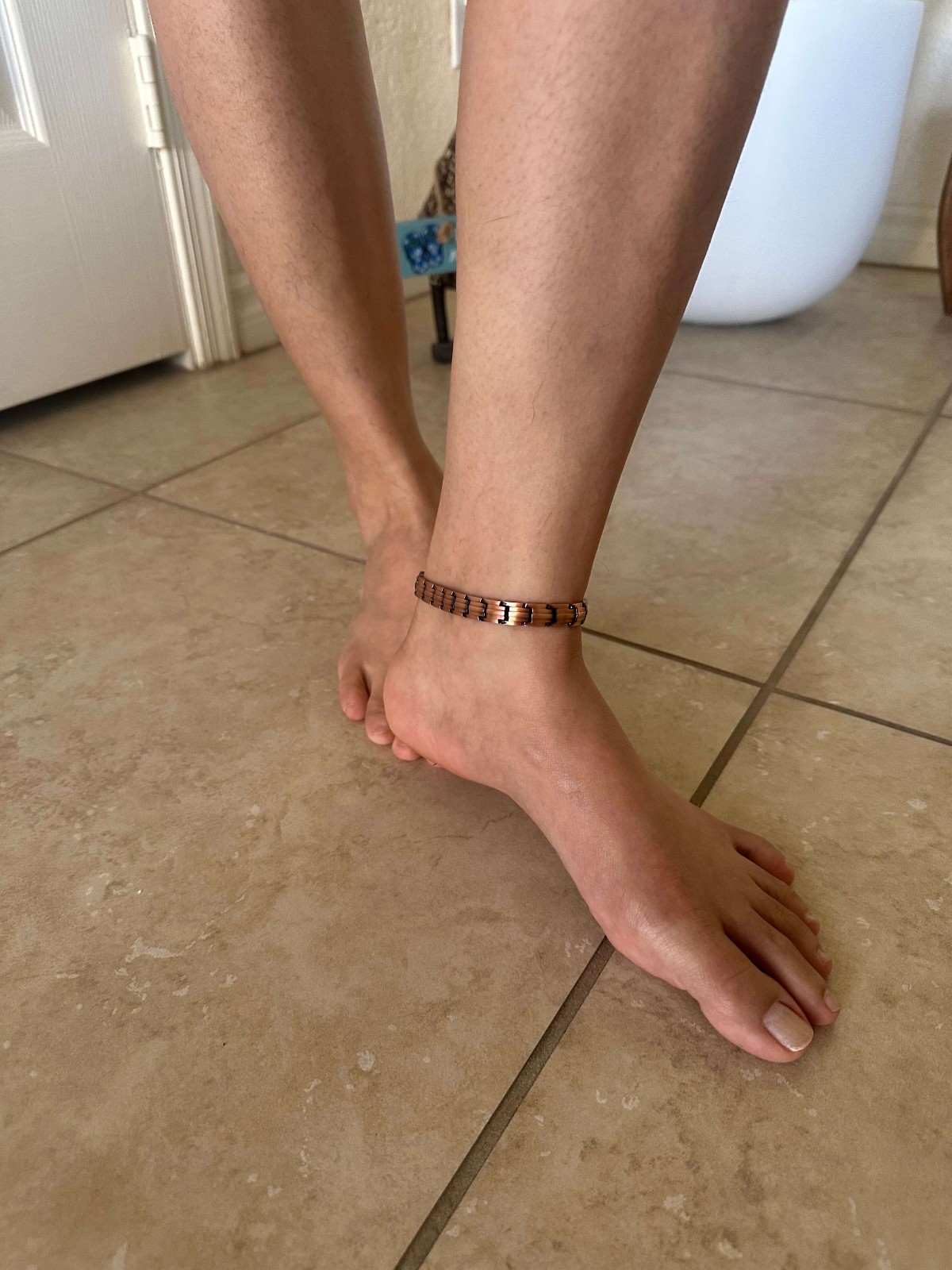 Gorgeous Slim Pure Copper Magnetic Anklet Bracelet Balance Energy Power Calm Joy