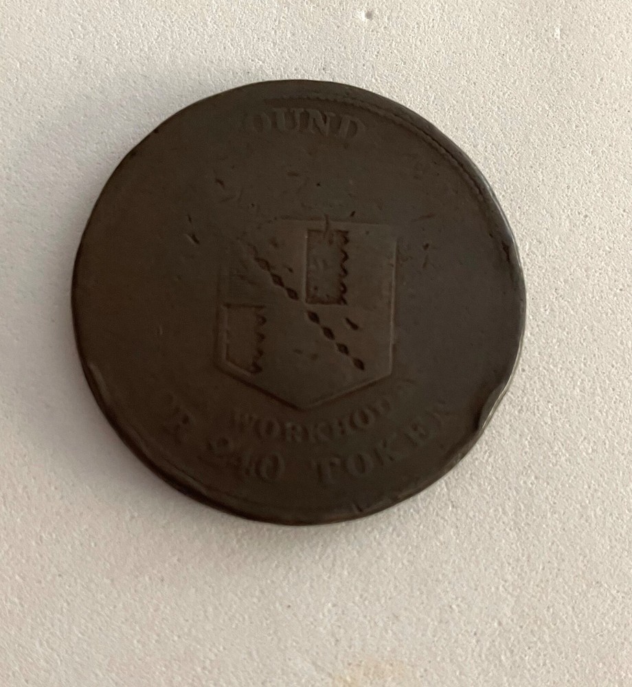 1814 BIRMINGHAM WORKHOUSE ONE PENNY TOKEN