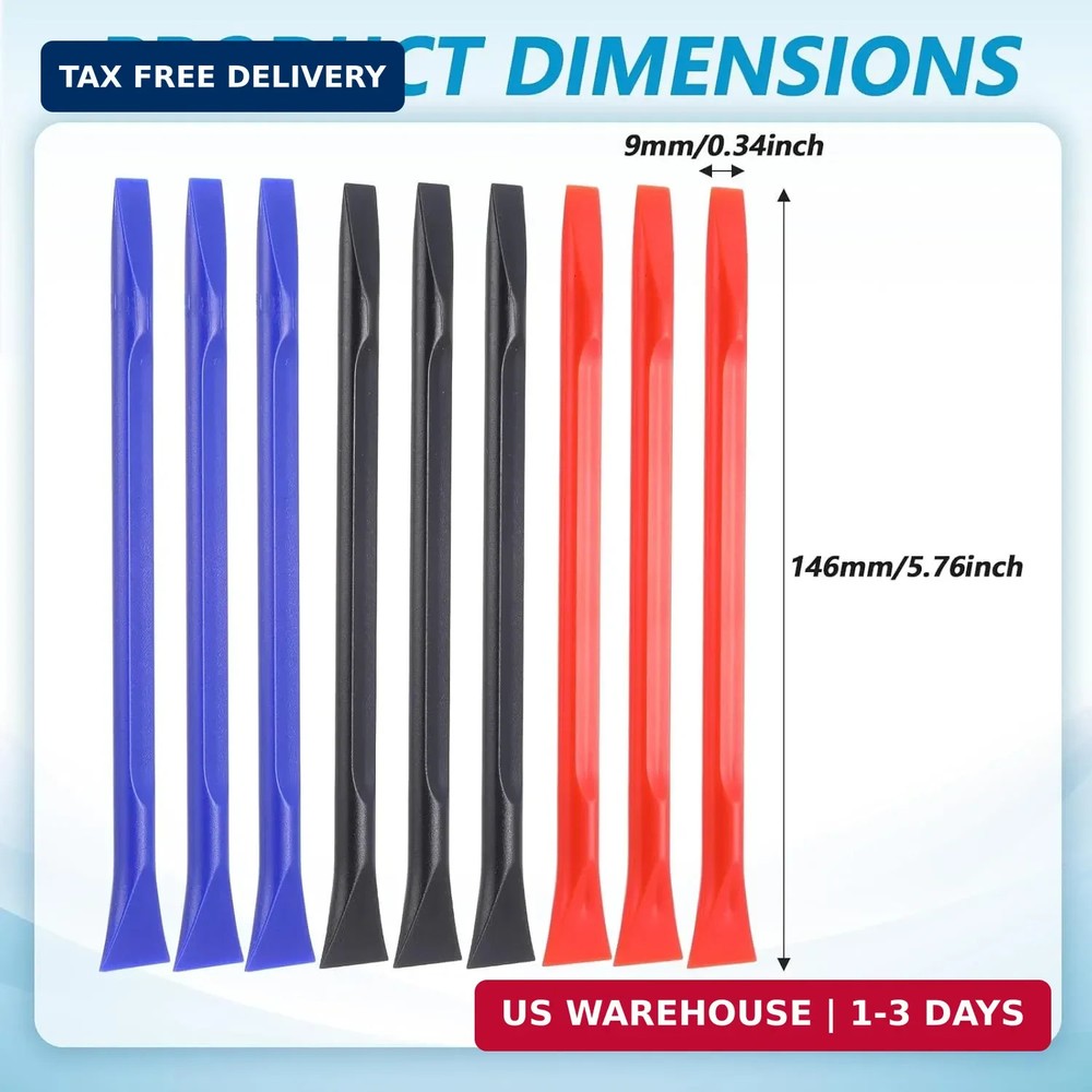 18 PCS Plastic Scrapers, Non-scratch Carbon Fiber Plastic Scraper Tool Multi-pur