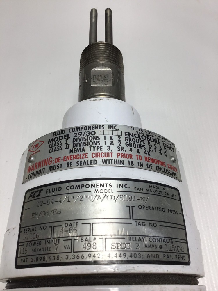 Fluid Components Inc 12-64-4/1 - 39/30 Capacitance Manometer