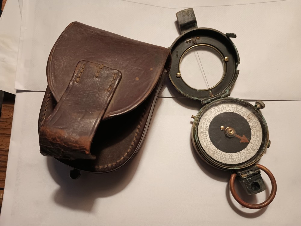 1918 ENGINEER CORPS United States WWI PRISMATIC COMPASS C-E