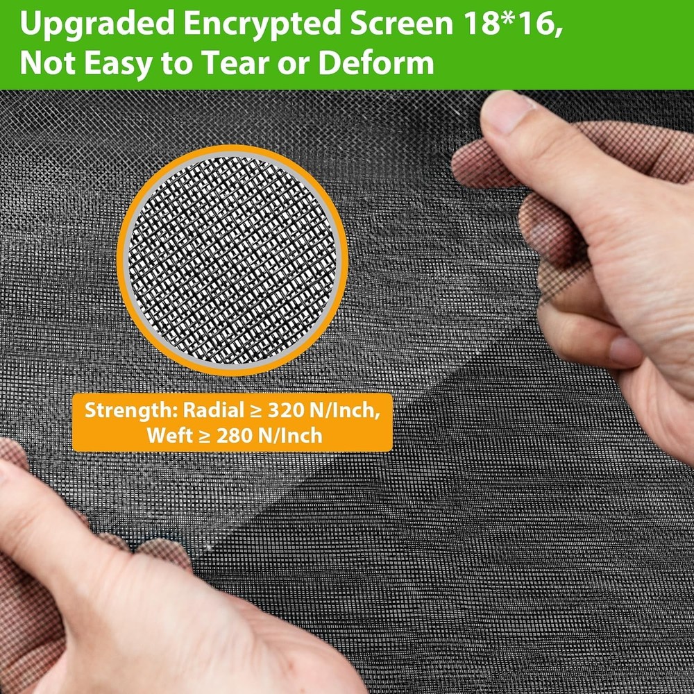 Replacement Window Screens Kit 48X118 Inch Durable Window Screen Mesh for Pat...