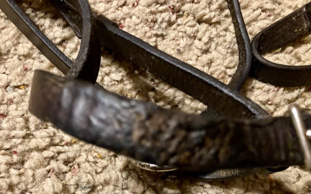 2 LEATHER NEWBORN SUCKLING FOAL HALTERS