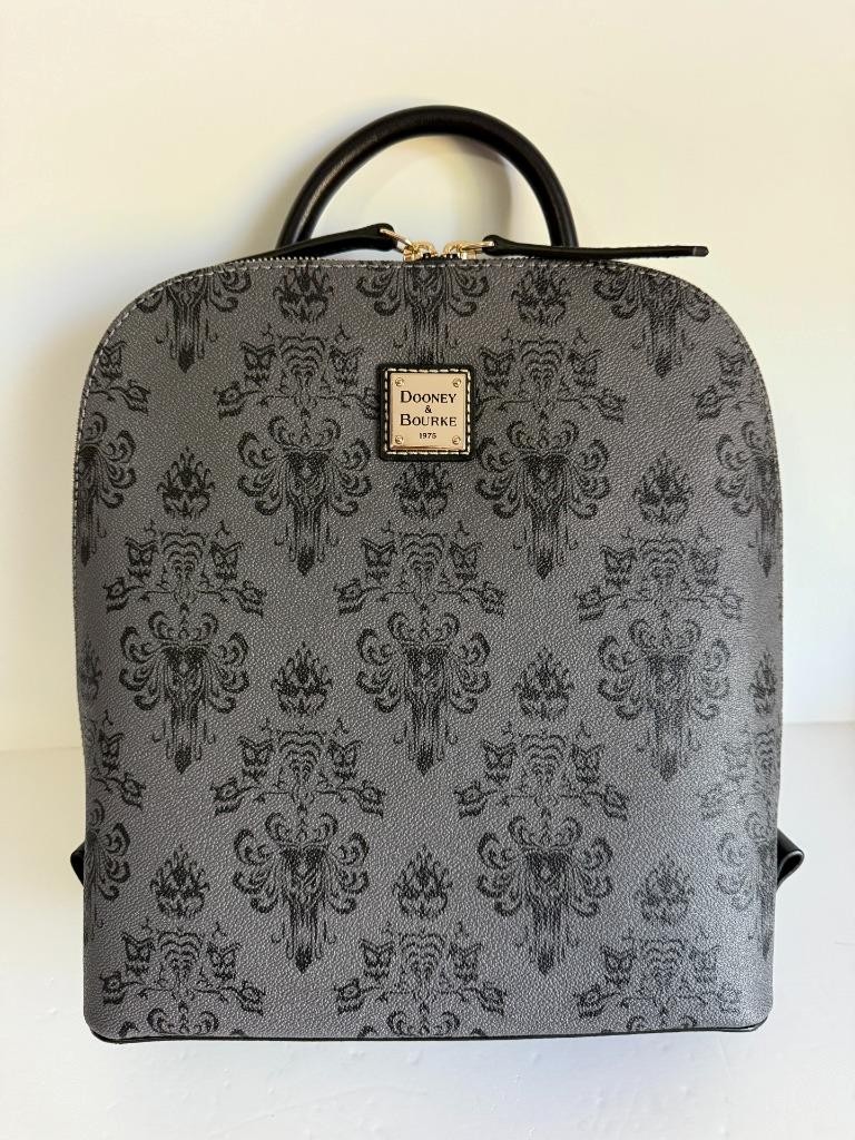 Disney Dooney & Bourke Haunted Mansion Wallpaper Backpack NWT