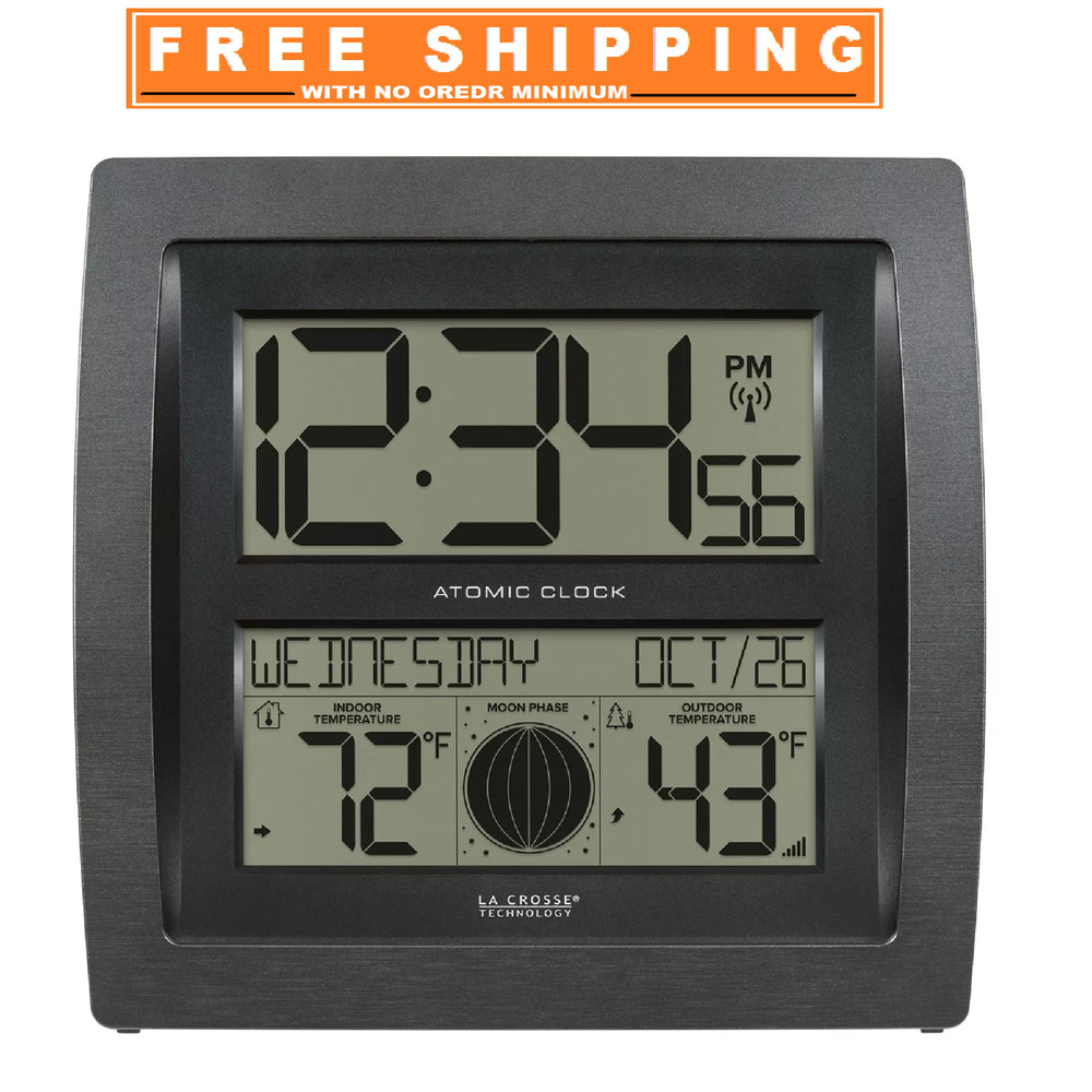 La Crosse Technology Curved Digital Atomic Wall Clock
