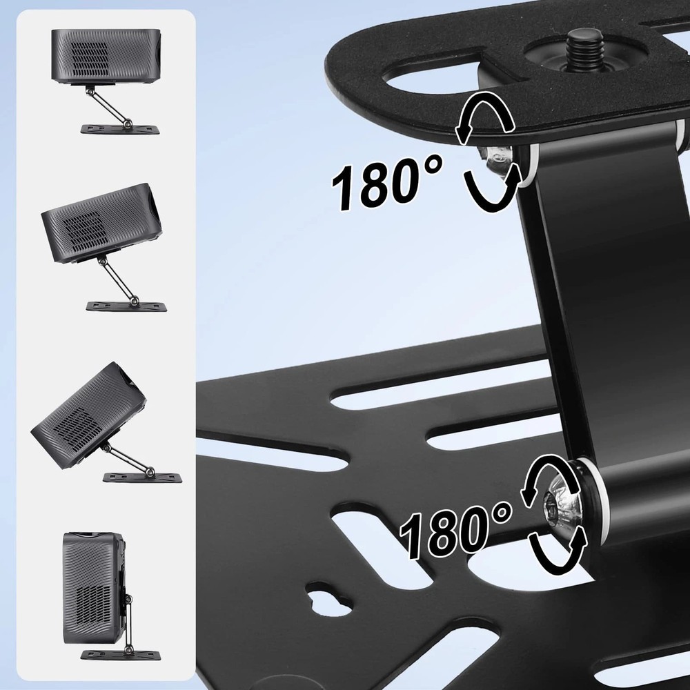 Projector Mount Foldable Desk Ceiling Stand Universal Joint 180° Rotation 5kg