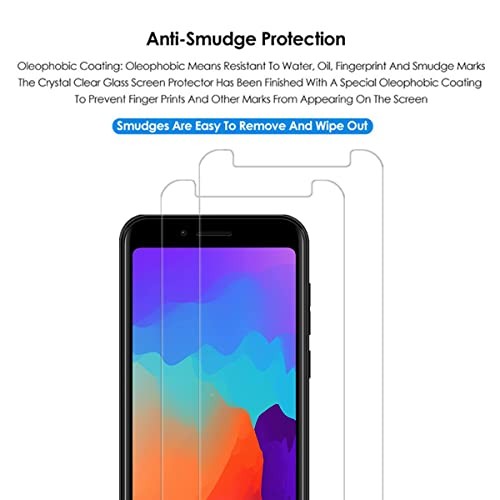 for BLU C5L Max HD Clear Screen Protector Tempered Glass - [2Pack] 9H