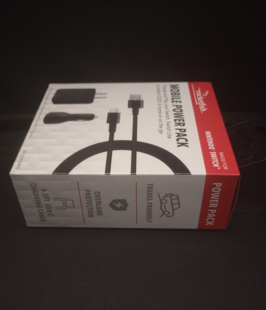 Mobile Power Set For Nintendo Switch OLED Light Rocketfish AC Travel Adapter.
