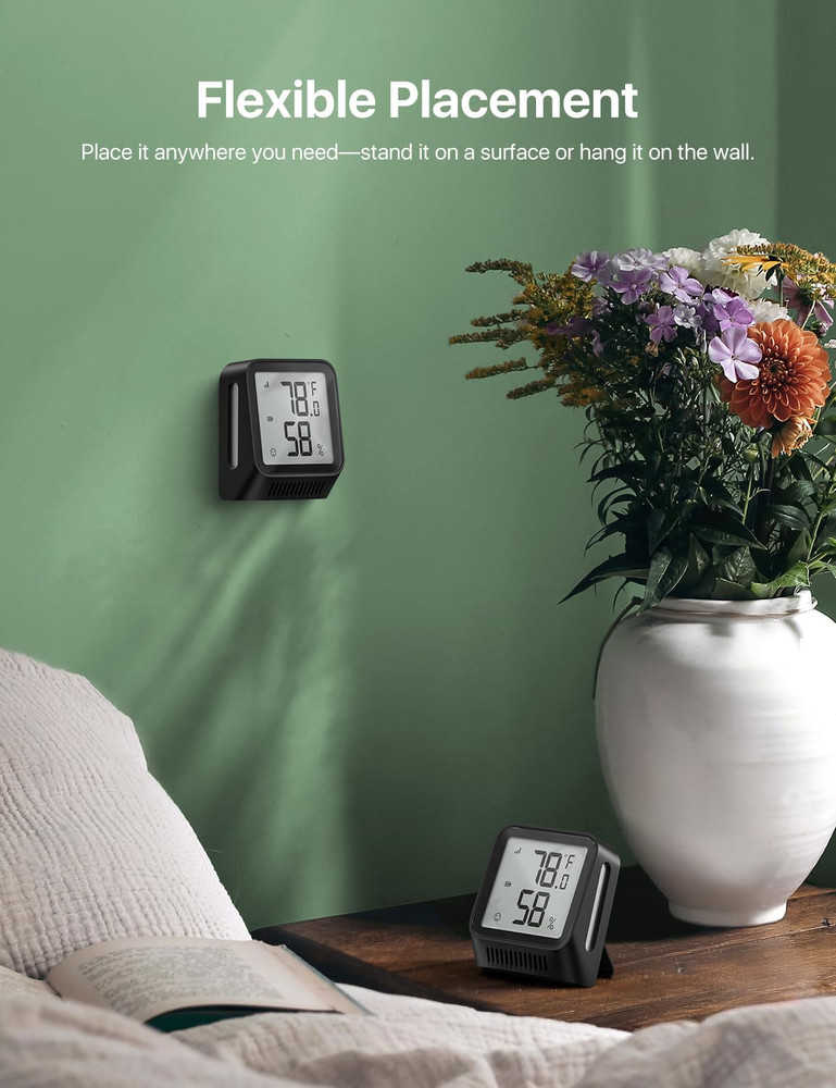 Wifi Thermometer Indoor Hygrometer, Digital Temperature Sensor with App Control,