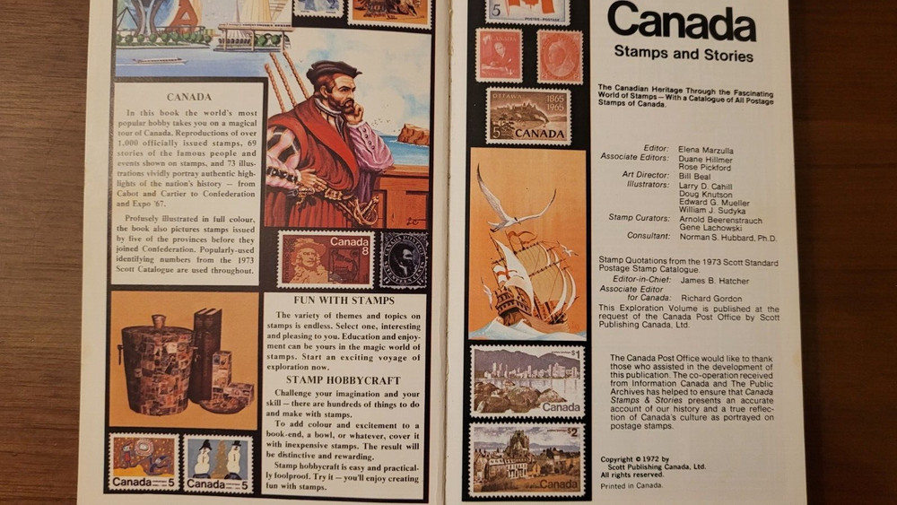 Canada Stamps and Stories Paperback Vintage 1972