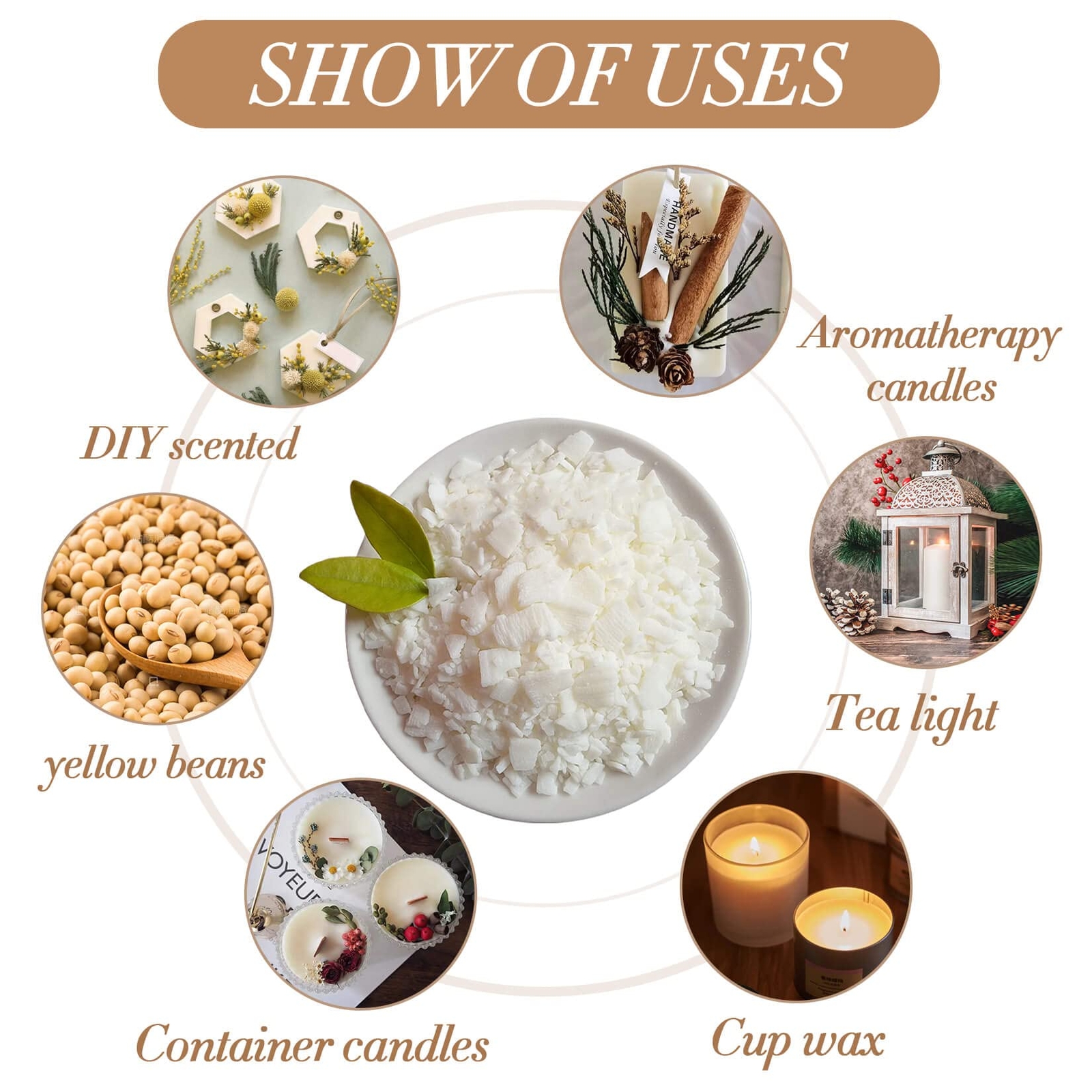 tSoy Wax for Candle Making - 430g Natural Soy Wax Flakes Pure Soy Wax Candle ...