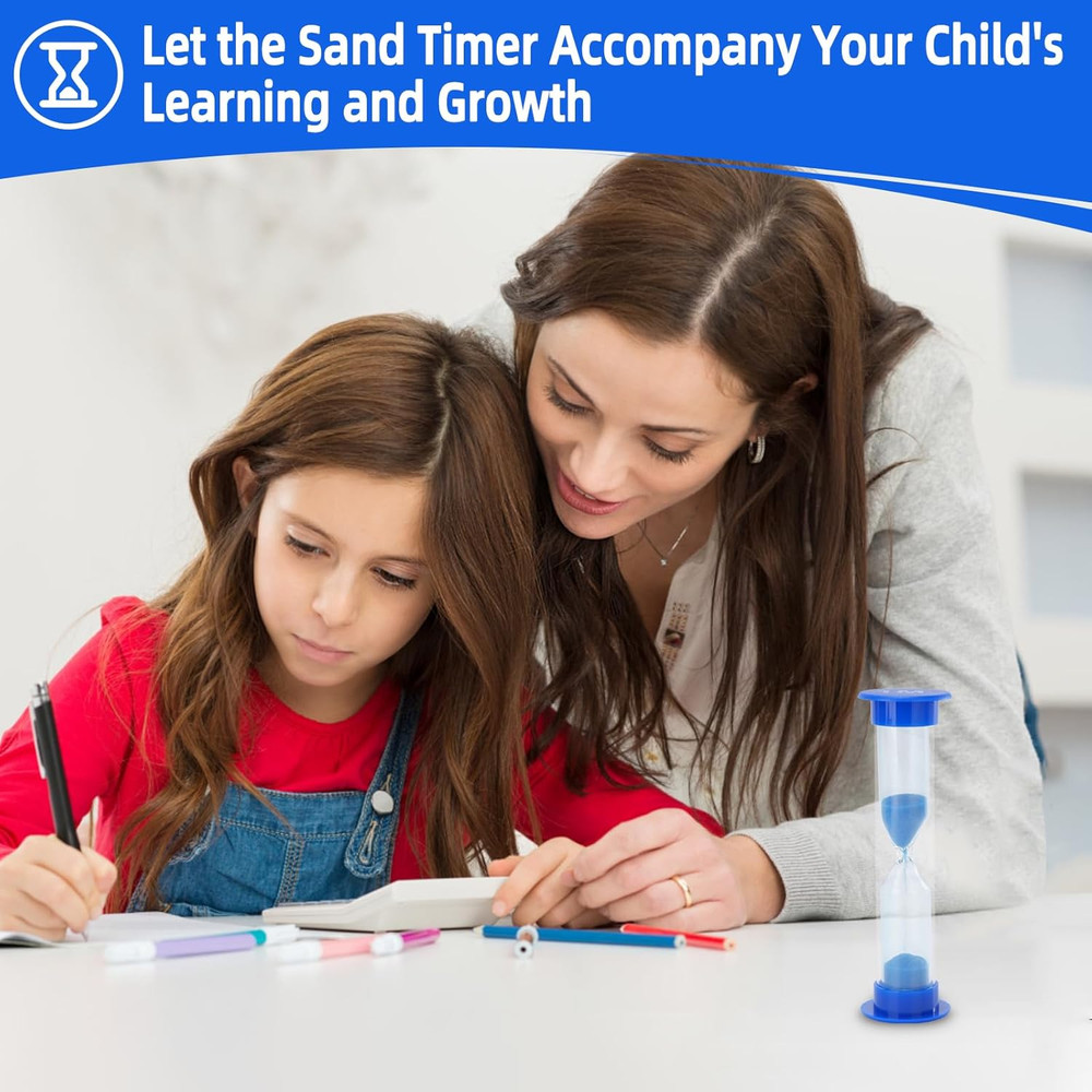 Plastic Sand Timer Sandglass Hourglass Sand Clock Timer 30 sec, 1 min, 2 mins, 3