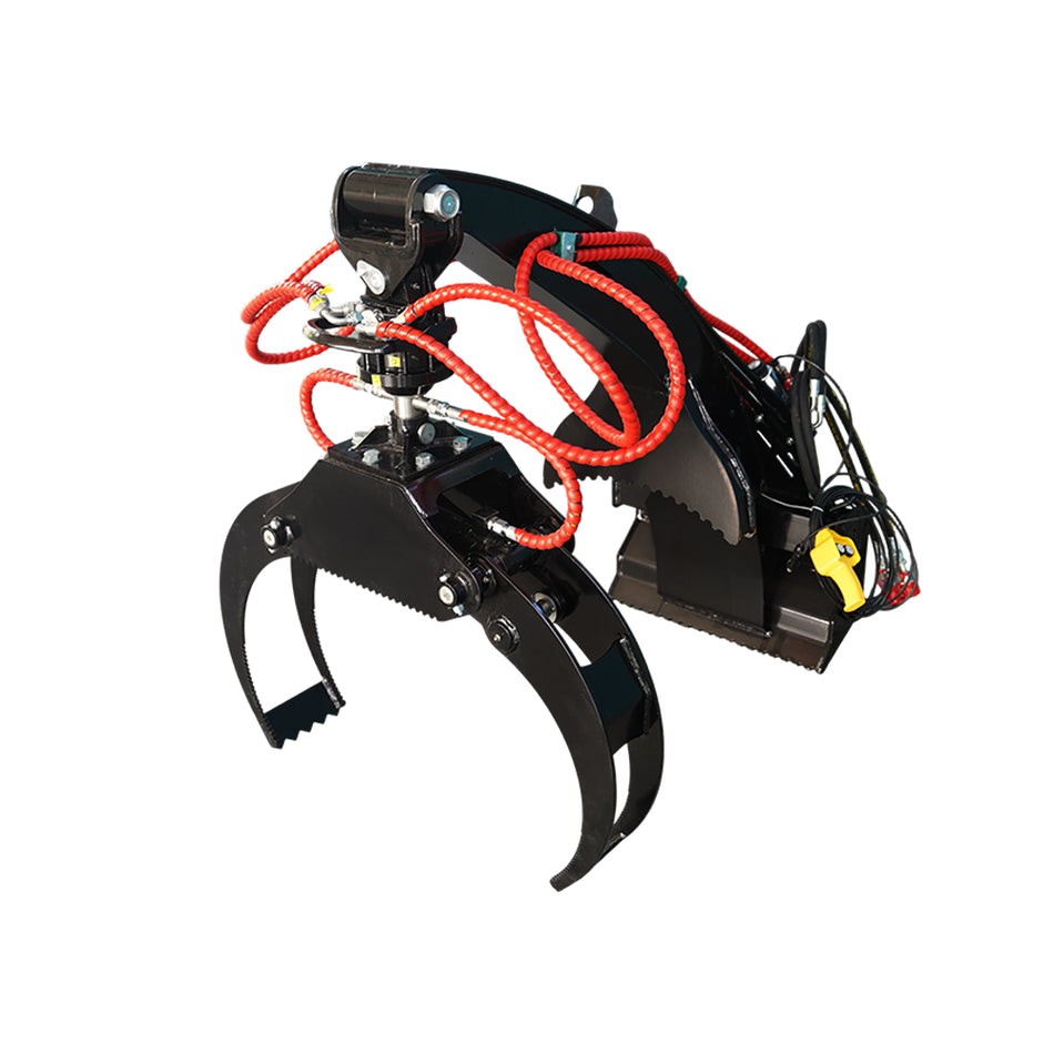 Mini Skid Steer Mount Log Grapple, Rotate by Hydralic,Universal Loader Plate