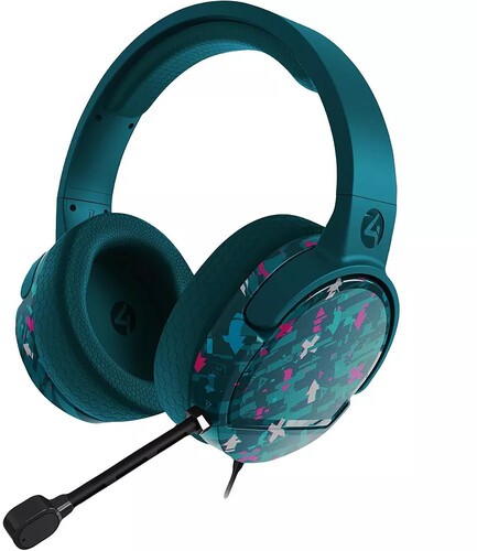 PC Accessory: Wired Headset - 4Gamers C6-100 GLITCH - Teal: Compatible with PC,