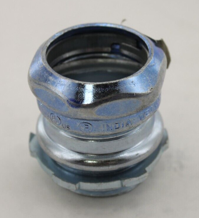 Halex 62511 Blue 1" Silver Compression Connector