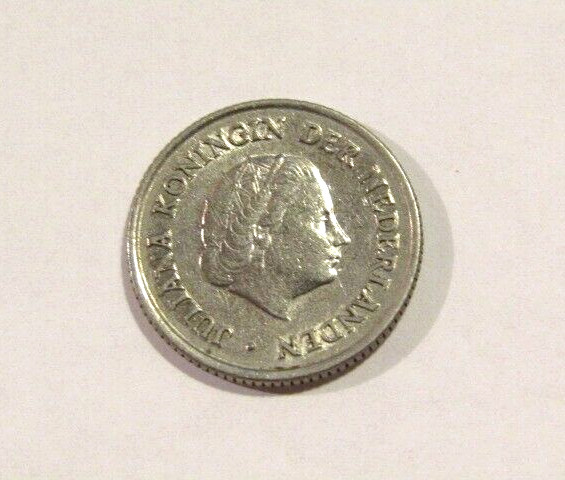 Netherlands 1950 25 Cents Coin