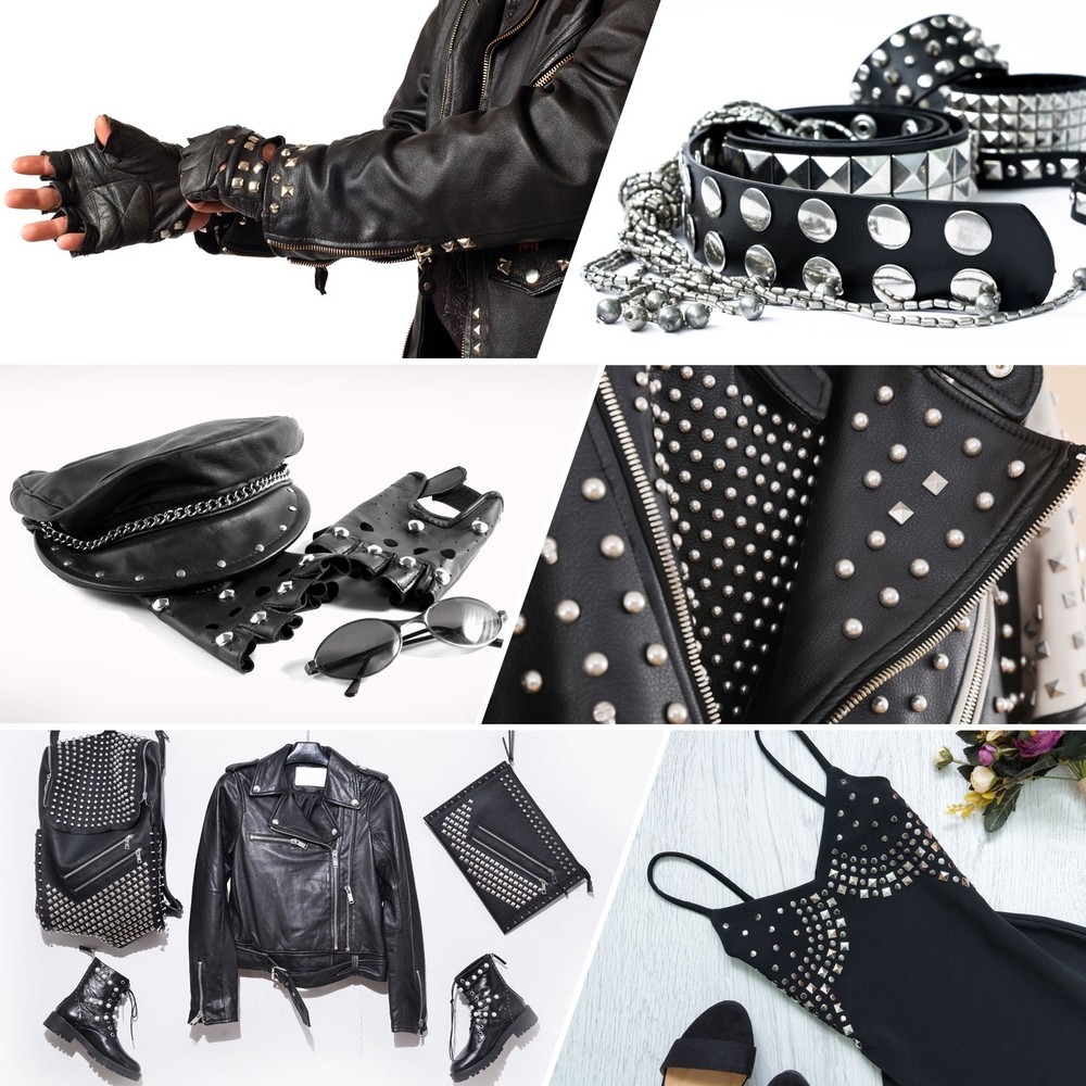 100 Sets Leather Rivets, 8mm Double Cap Rivets 8mm Height, Silver Tone