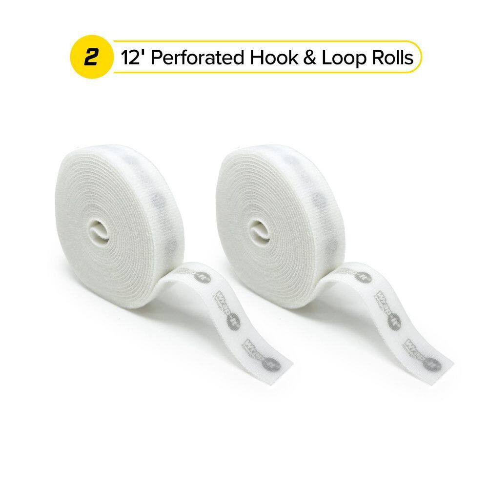 12 Ft. X 3/4 in Self-Gripping Hook and Loop Perforated Roll (2-Pack)