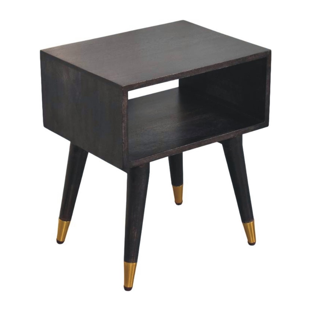 Solid Wood Mid-Century Open Bedside